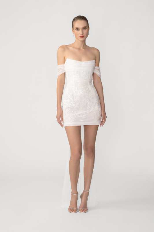 Freya Embroidered Mini Dress